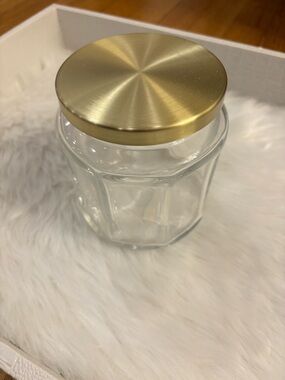 Hearth & Hand Glass Storage Jar with Gold Lid